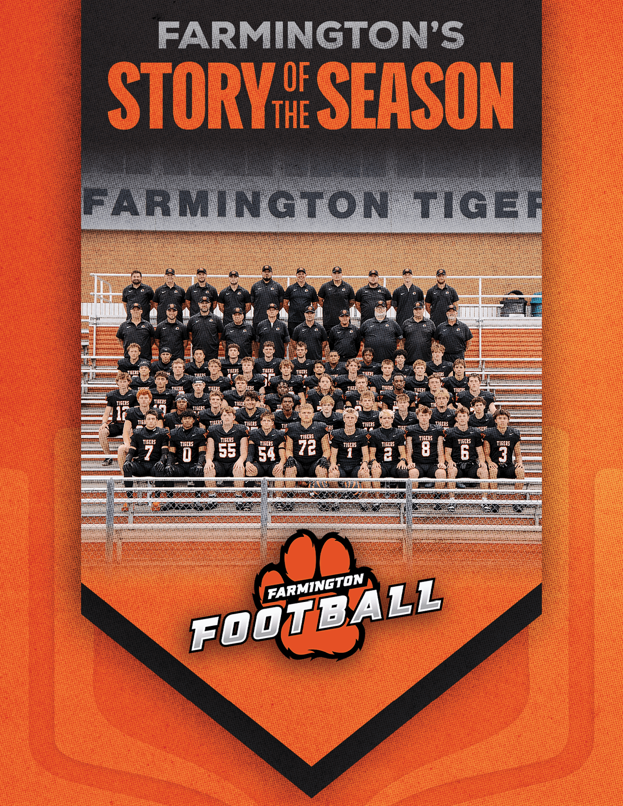 A group of football players huddled together. Description generated by AI