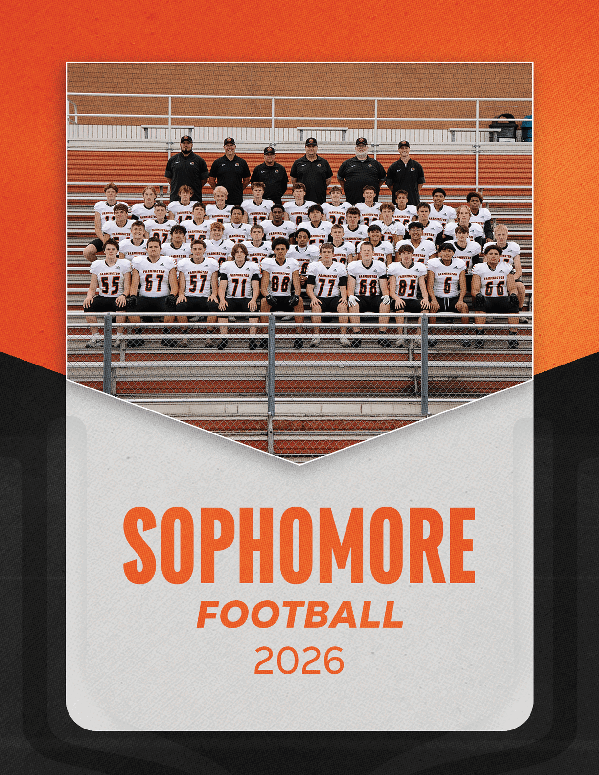 A group of football players sitting on a bench. Description generated by AI