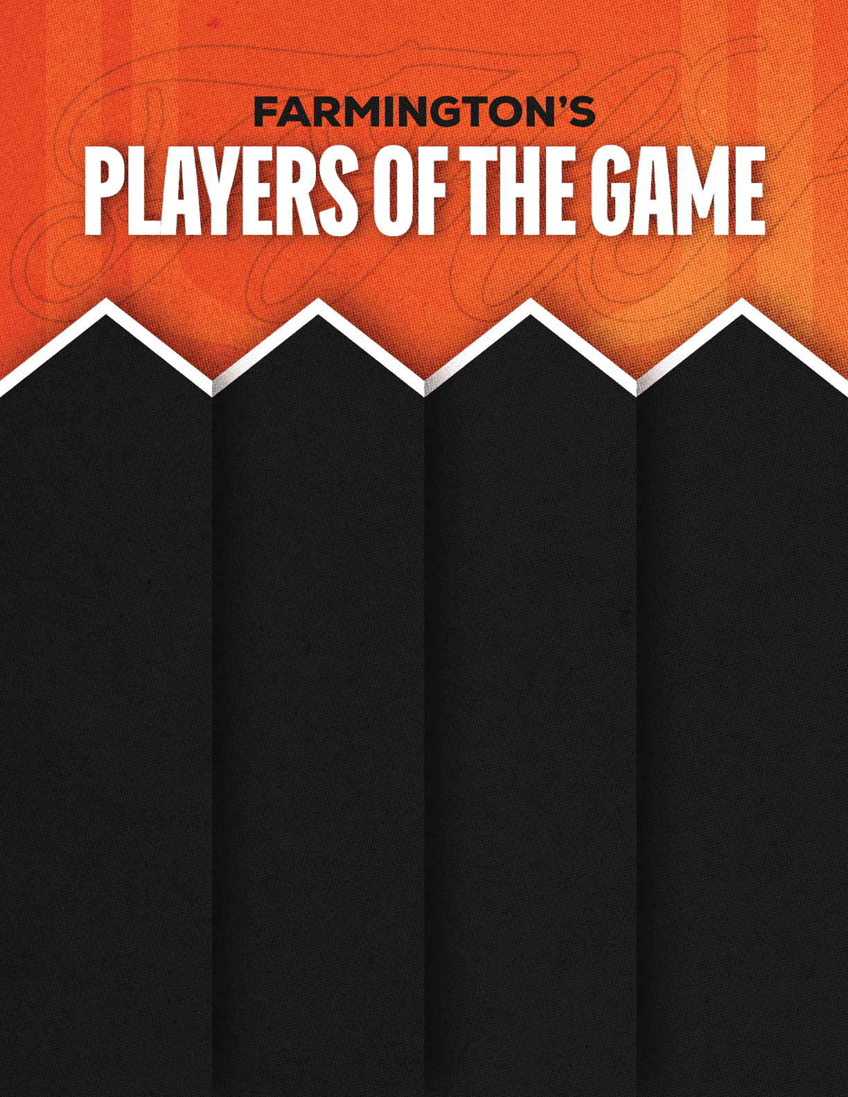 A red and black poster with the words “Sun Prairie East's Players of the Game" written on it. Description generated by AI