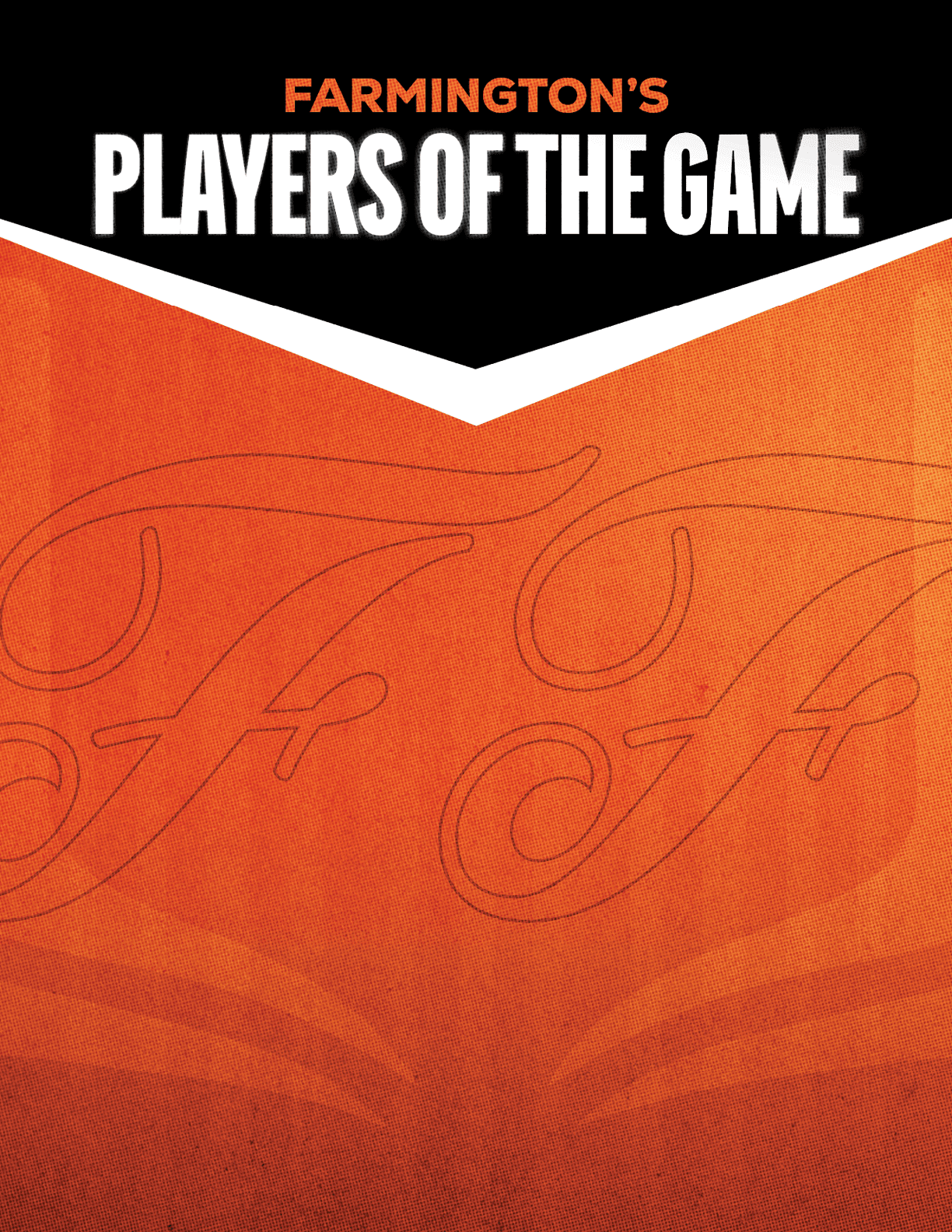 A poster for Mountain Vista's Players of the Game. Description generated by AI