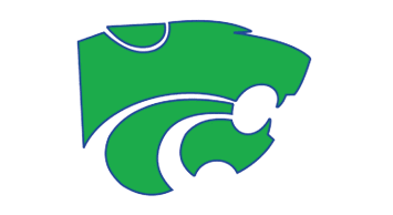A blue and white bull head. Description generated by AI