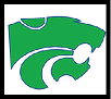 A stylized navy blue and white fish head facing right on a green oval background. Description generated by AI