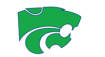 A blue and white bull head. Description generated by AI