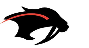 A blue and white bull head. Description generated by AI