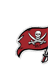 A red pirate flag featuring a white skull and crossed swords with the letters NHS below. Description generated by AI