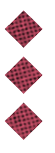 A black and white image of a circle with a red dot in the middle. Description generated by AI