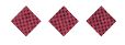 A black and white image of a circle with a red dot in the middle. Description generated by AI