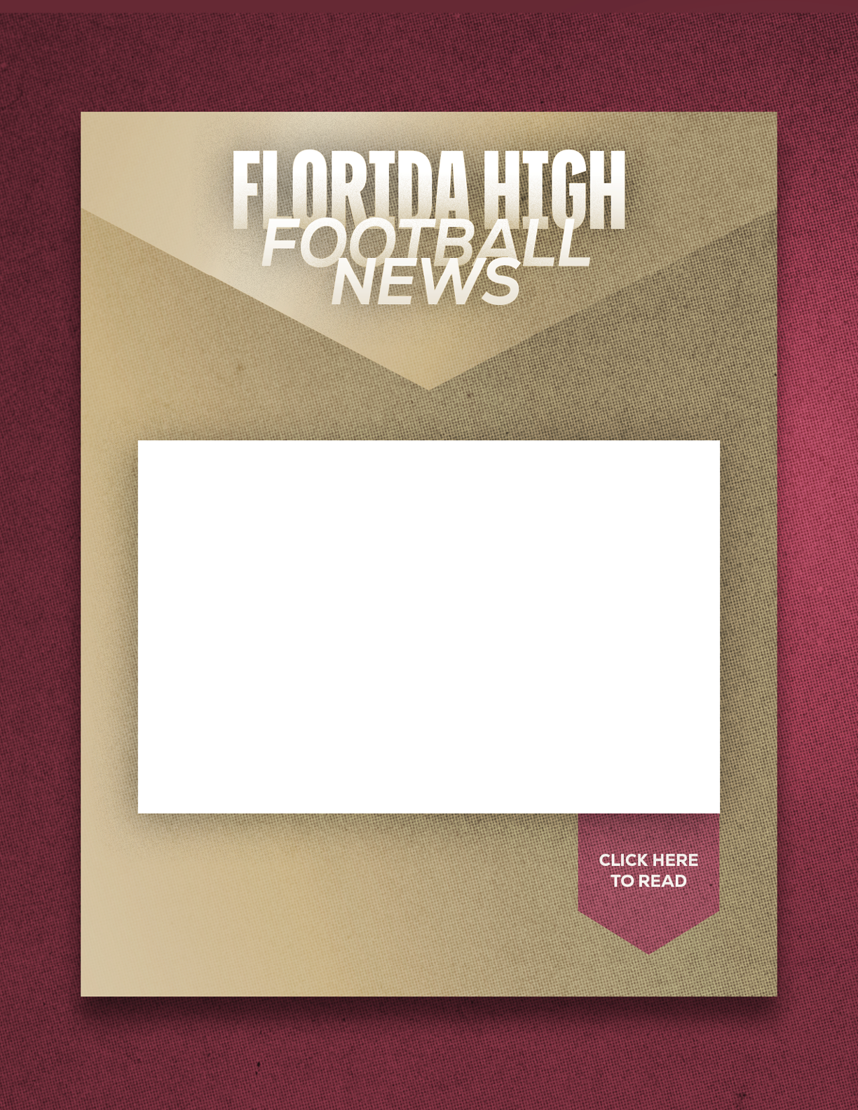 A red and blue sign with a blank space for a headline. Description generated by AI