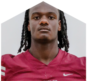 A person wearing a maroon football jersey with the word Seminoles and a Nike logo stands facing forward against a plain background. Description generated by AI