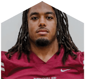 Person with long dreadlocks wearing a maroon sports jersey with white stripes on the sleeves and a Nike logo. Description generated by AI
