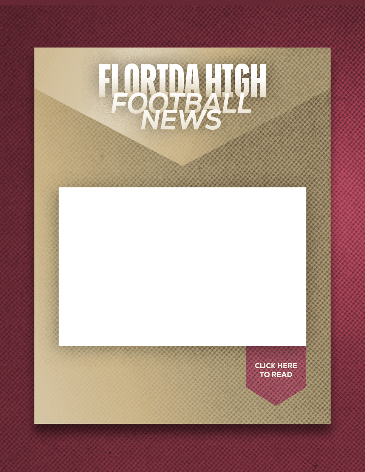 A red and blue sign with a blank space for a headline. Description generated by AI