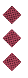 A black and white image of a circle with a red dot in the middle. Description generated by AI
