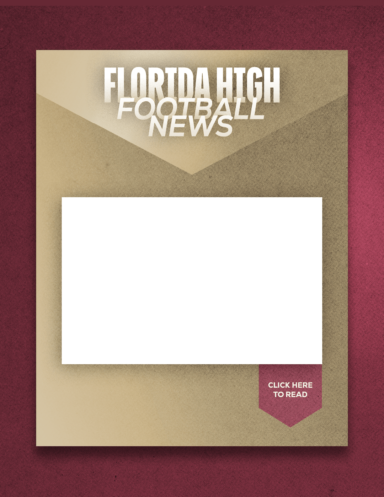 A red and blue sign with a blank space for a headline. Description generated by AI