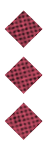 A black and white image of a circle with a red dot in the middle. Description generated by AI