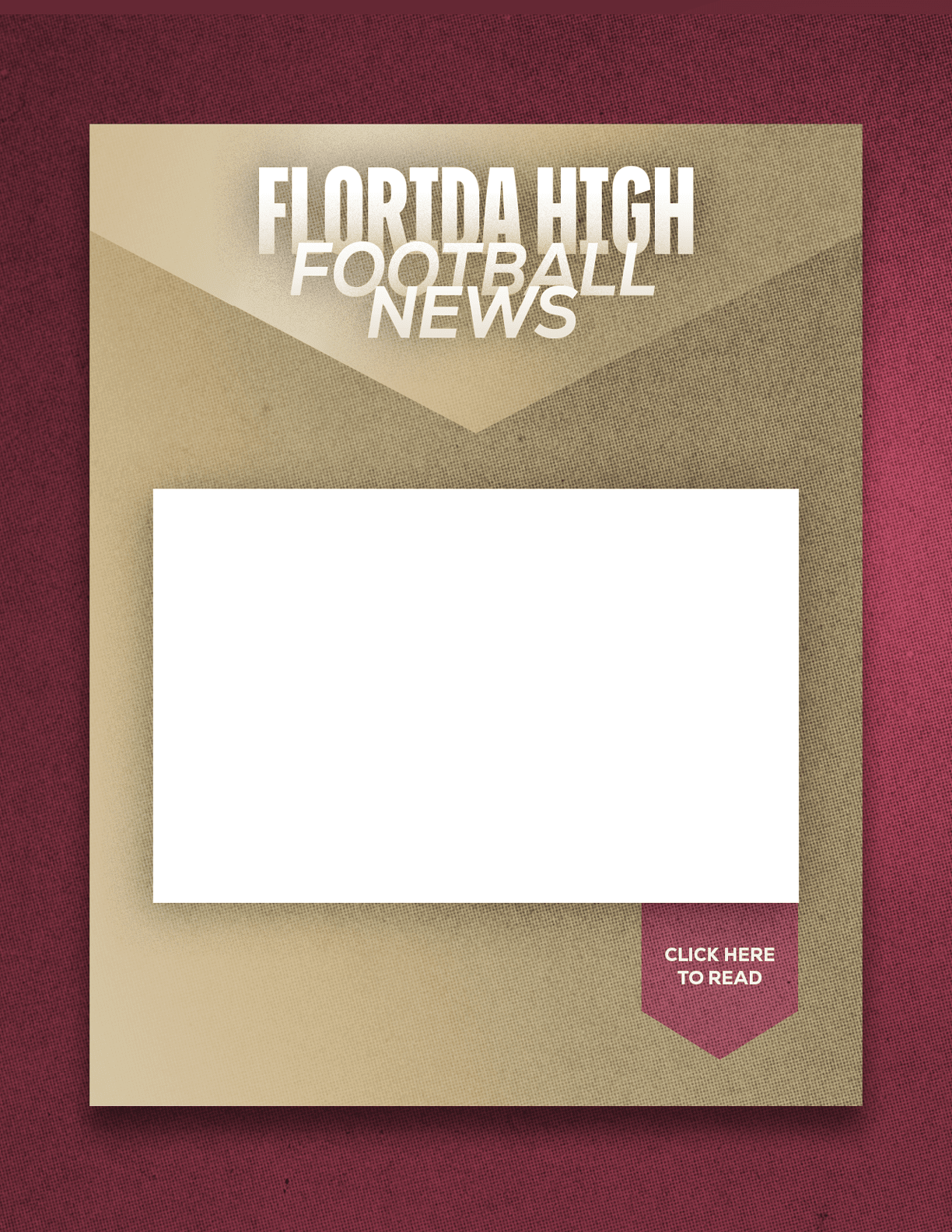 A red and blue sign with a blank space for a headline. Description generated by AI