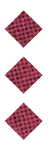 A black and white image of a circle with a red dot in the middle. Description generated by AI