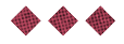 A black and white image of a circle with a red dot in the middle. Description generated by AI
