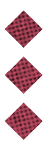 A black and white image of a circle with a red dot in the middle. Description generated by AI