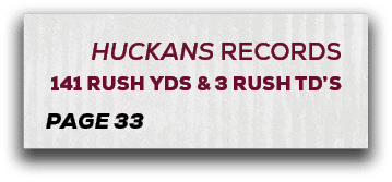 page 33,Huckans RECORDS 141 rush yds & 3 rush td’