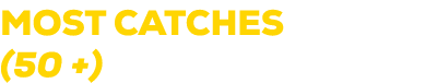 MOST CATCHES (50 +)