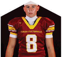 A young man wearing a white jersey with the number 10 on it. Description generated by AI