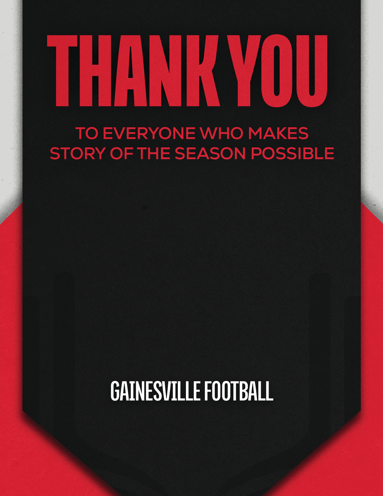 A black and red sign that says “Thank You" on it. Description generated by AI
