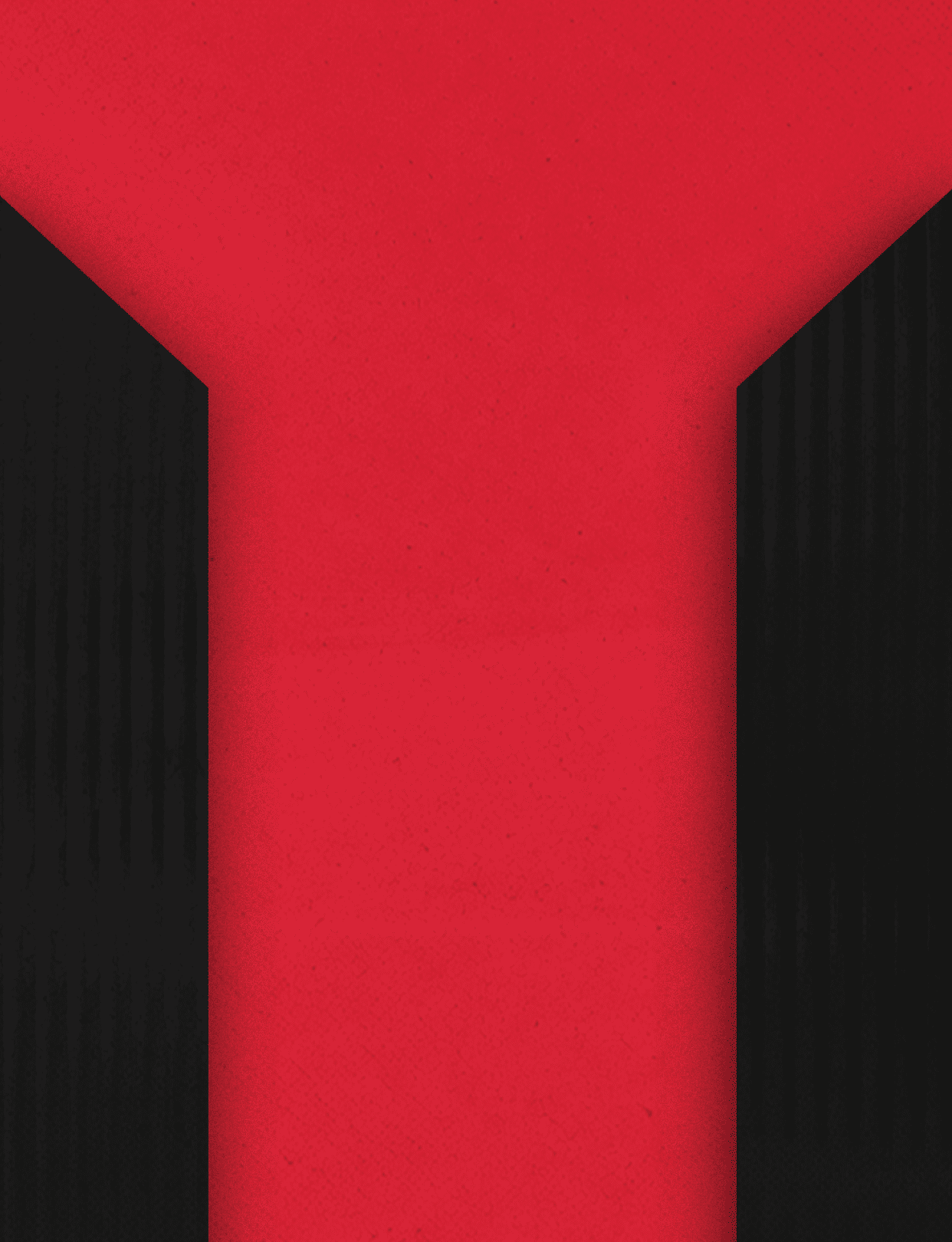 Three black and red buildings. Description generated by AI