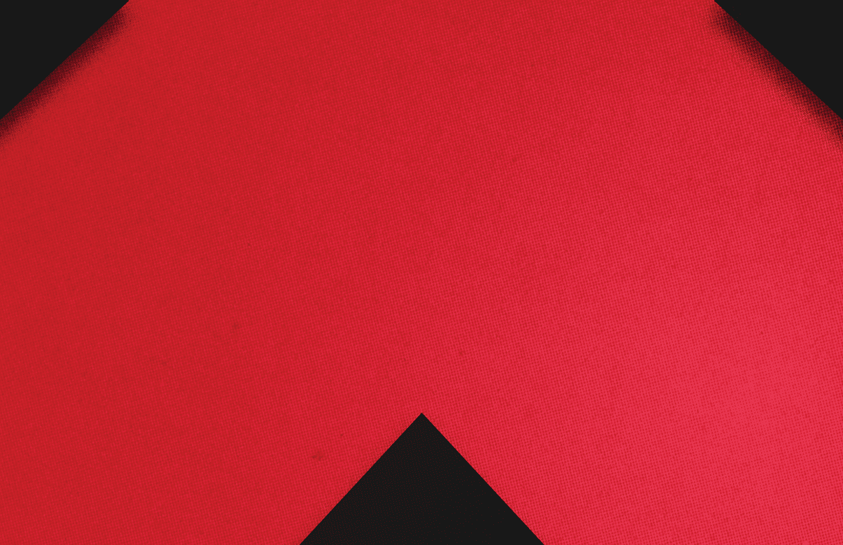 A red and black triangle. Description generated by AI