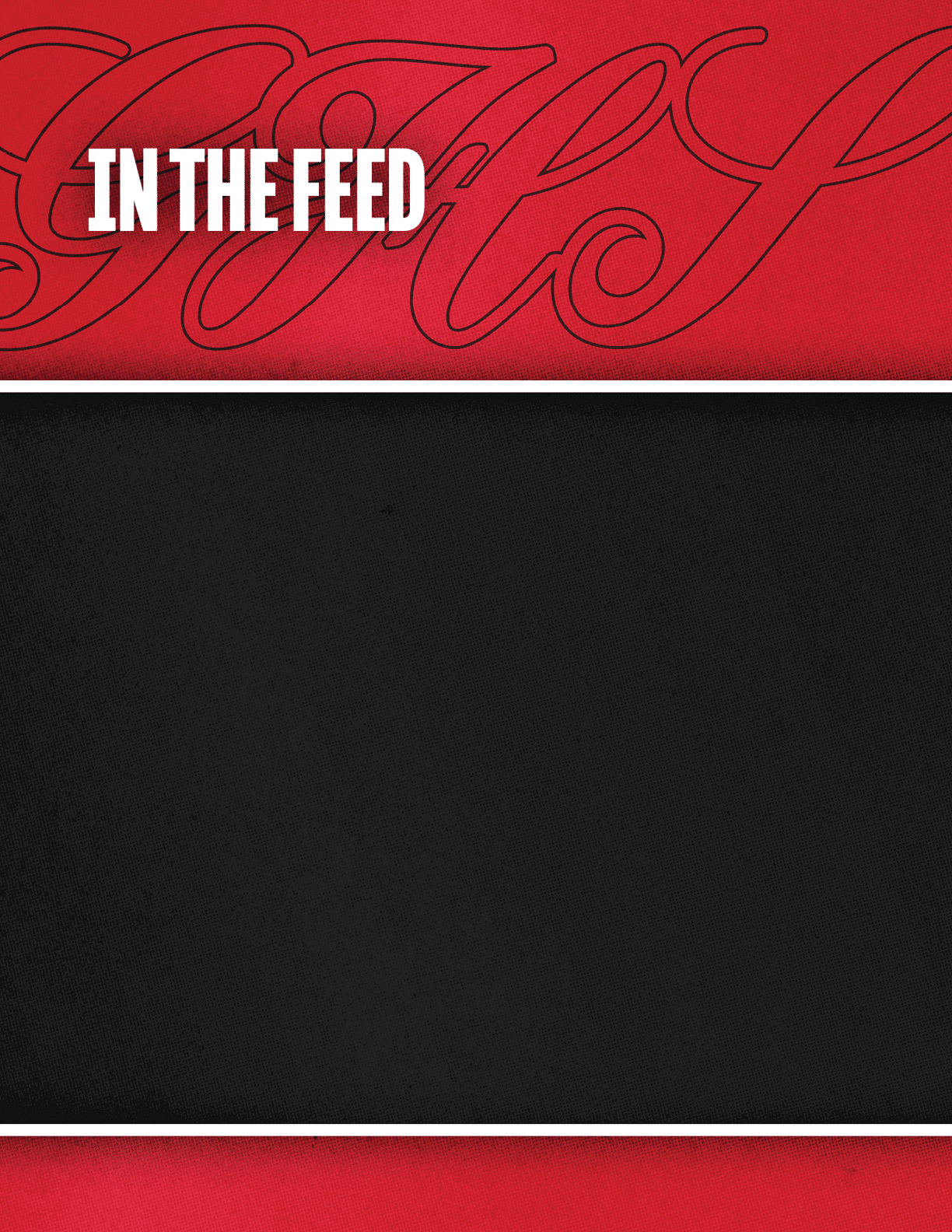 A red background with a black square. Description generated by AI