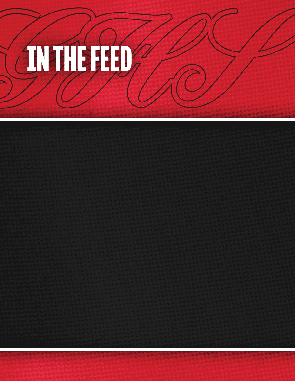 A red background with a black square. Description generated by AI