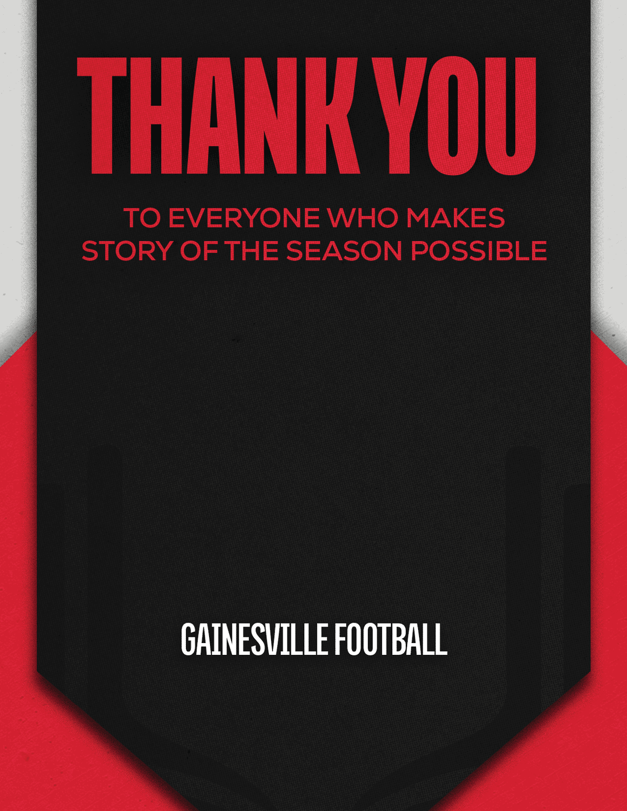 A black and red sign that says “Thank You" on it. Description generated by AI