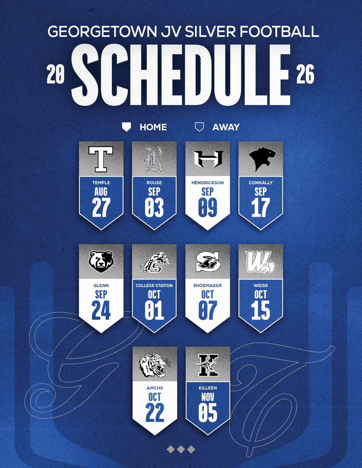 A football schedule for the 2014 season. Description generated by AI