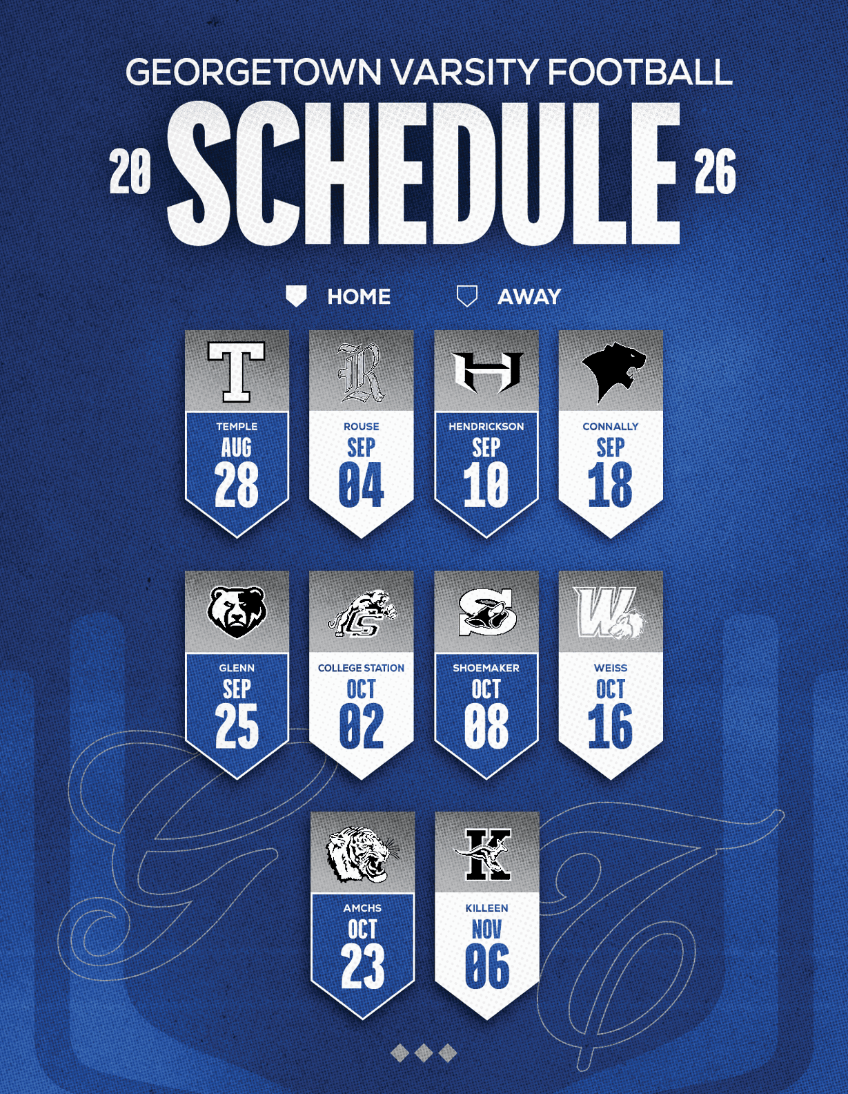 A football schedule for the 2014 season. Description generated by AI