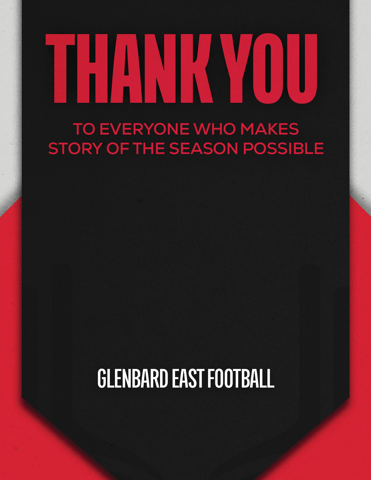 A black and red sign that says “Thank You" on it. Description generated by AI