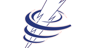 A blue and white bull head. Description generated by AI