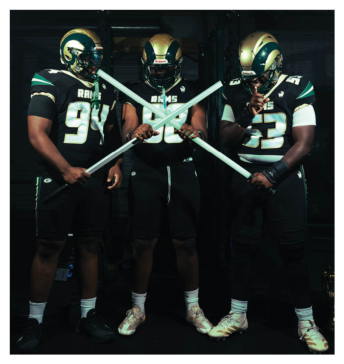 A group of football players walking on the field. AI generated content