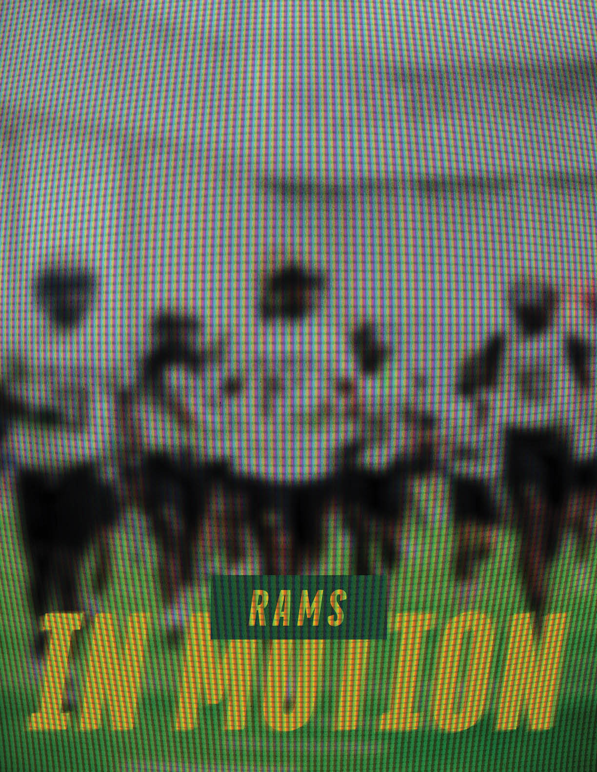 A football team in green and yellow uniforms. Description generated by AI