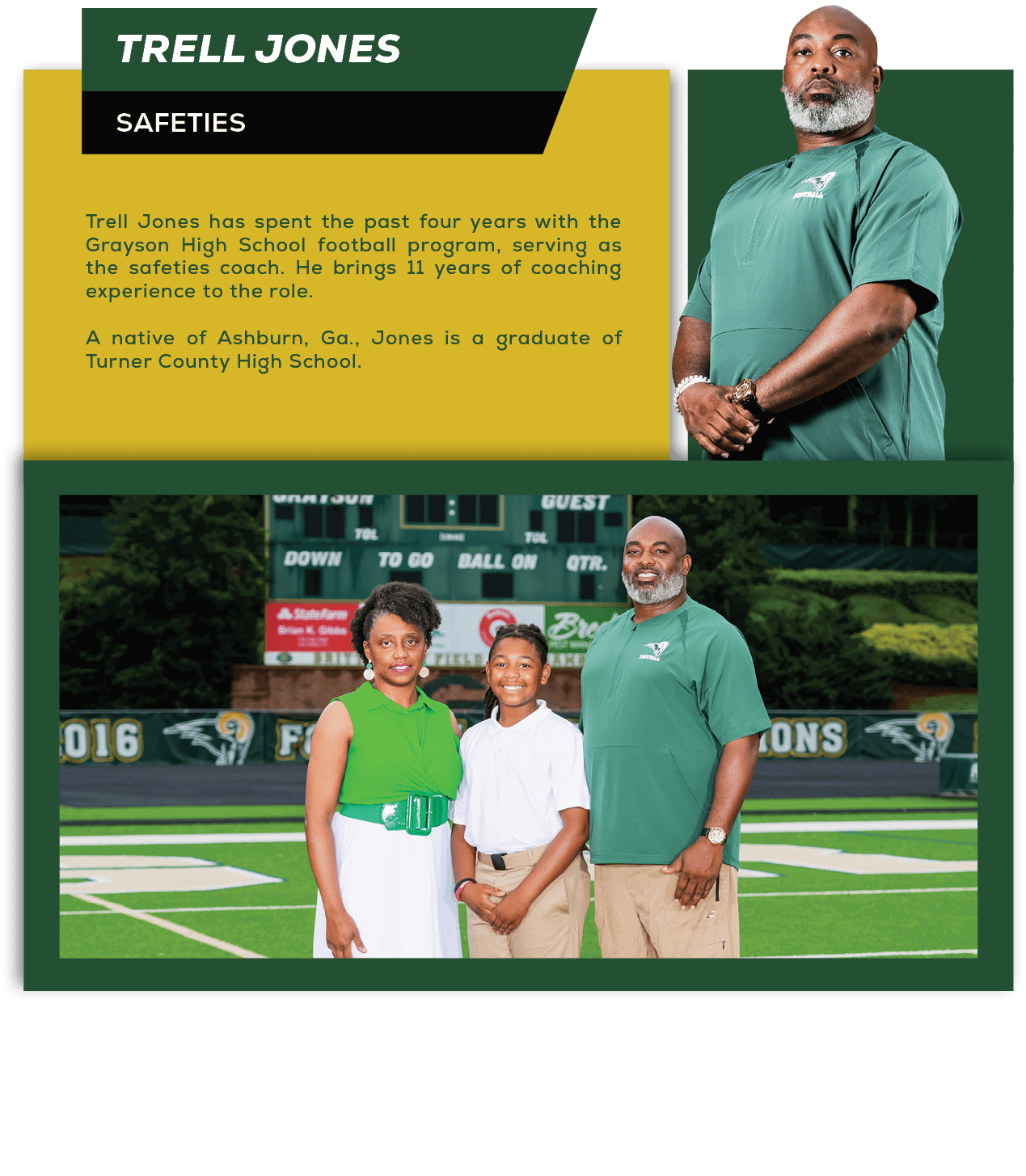 Jones played football at Albany State University from 2003 04 and attended Albany State and Florida Gulf Coast, where...