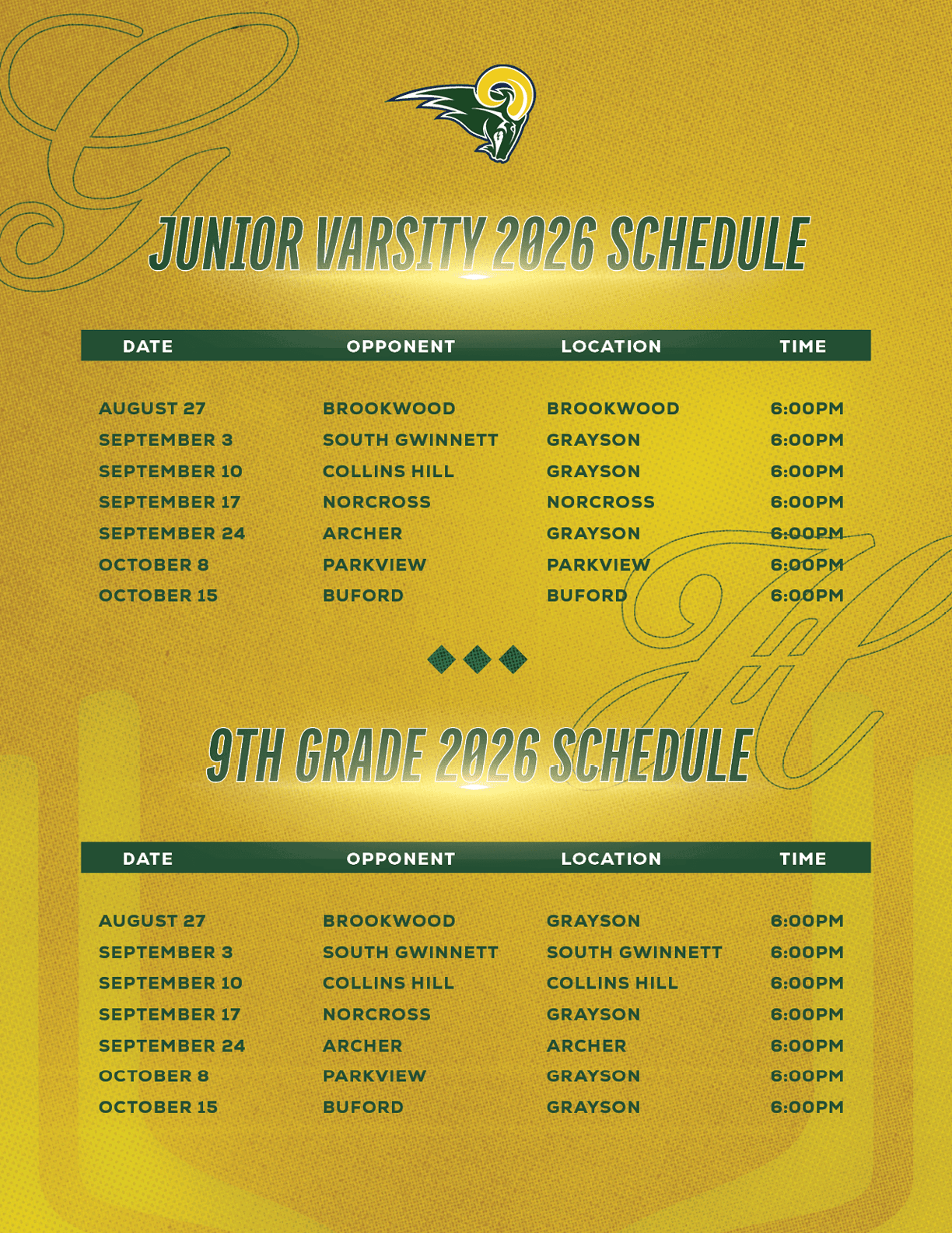 A football schedule for the 2014 season. Description generated by AI