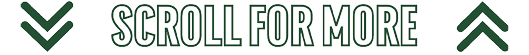 Two sets of green double arrows pointing inward flank the text “SCROLL FOR MORE" in bold, outlined capital letters. Description generated by AI