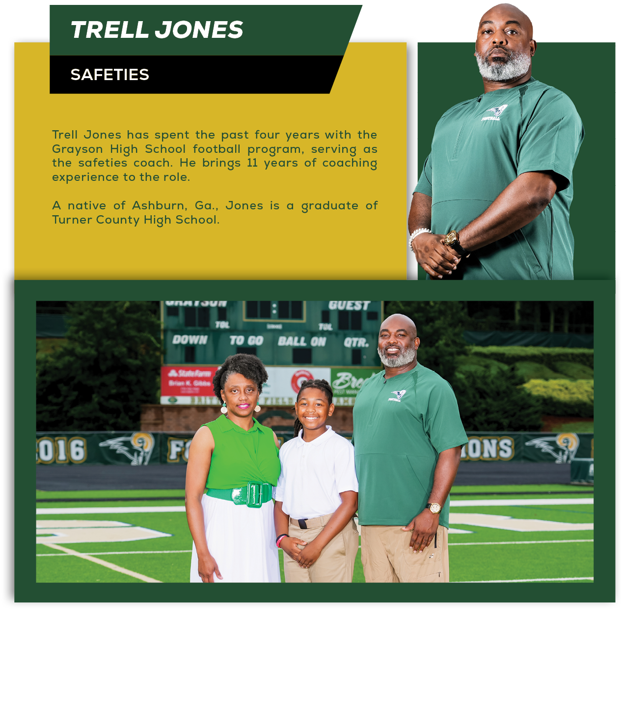 Jones played football at Albany State University from 2003 04 and attended Albany State and Florida Gulf Coast, where...