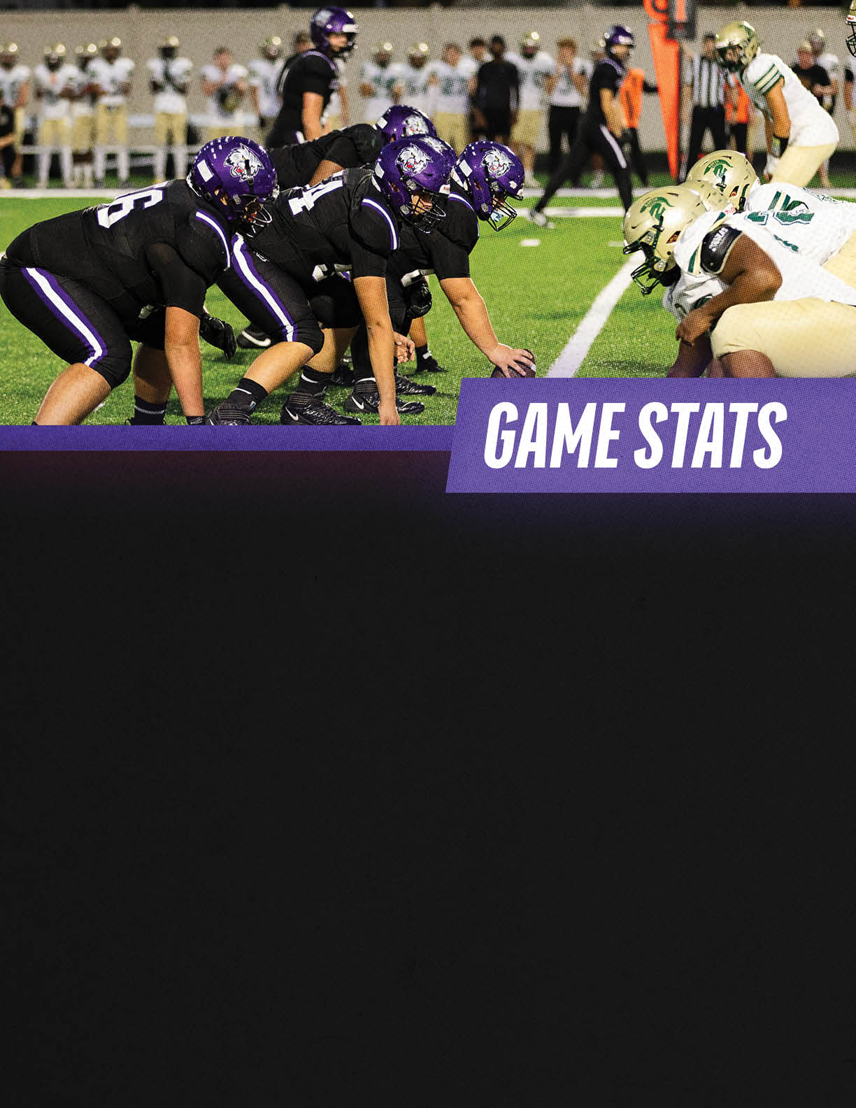 A green sign with the words “Game Stats" written on it. Description generated by AI