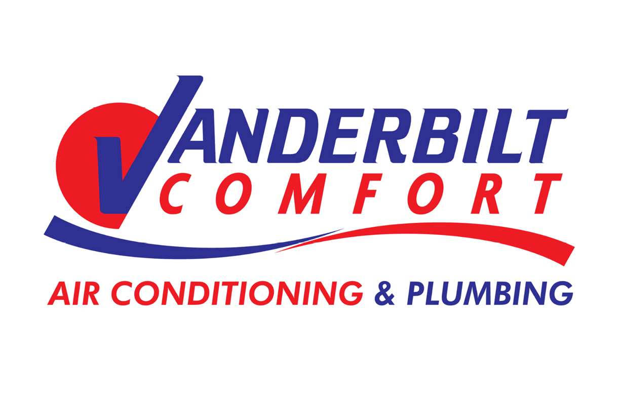 A blue and red logo for Vanderbilt Comfort. Description generated by AI