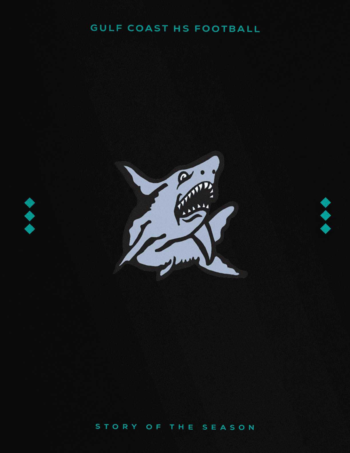 A shark logo with a blue and white color scheme. Description generated by AI