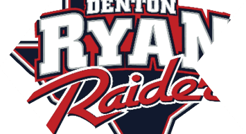 Bold stylized text reading “Ryan Raiders" overlays a dark shape resembling the state of Texas with red, white, and navy blue colors. Description generated by AI