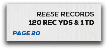 page 20,reese RECORDS 120 rec yds & 1 T