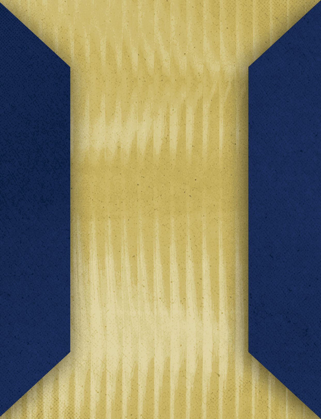 A blue and yellow cloth with a design of three blue squares. Description generated by AI