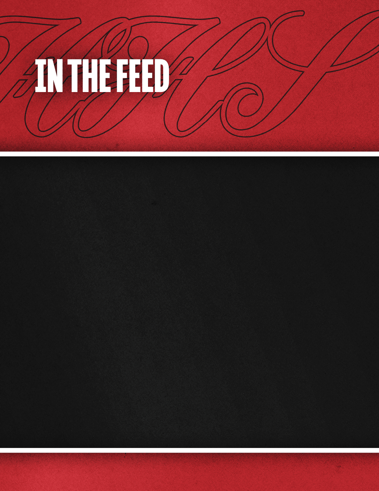 A red background with a black square. Description generated by AI