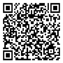 A black and white QR code with a dense pattern of squares and rectangles. Description generated by AI