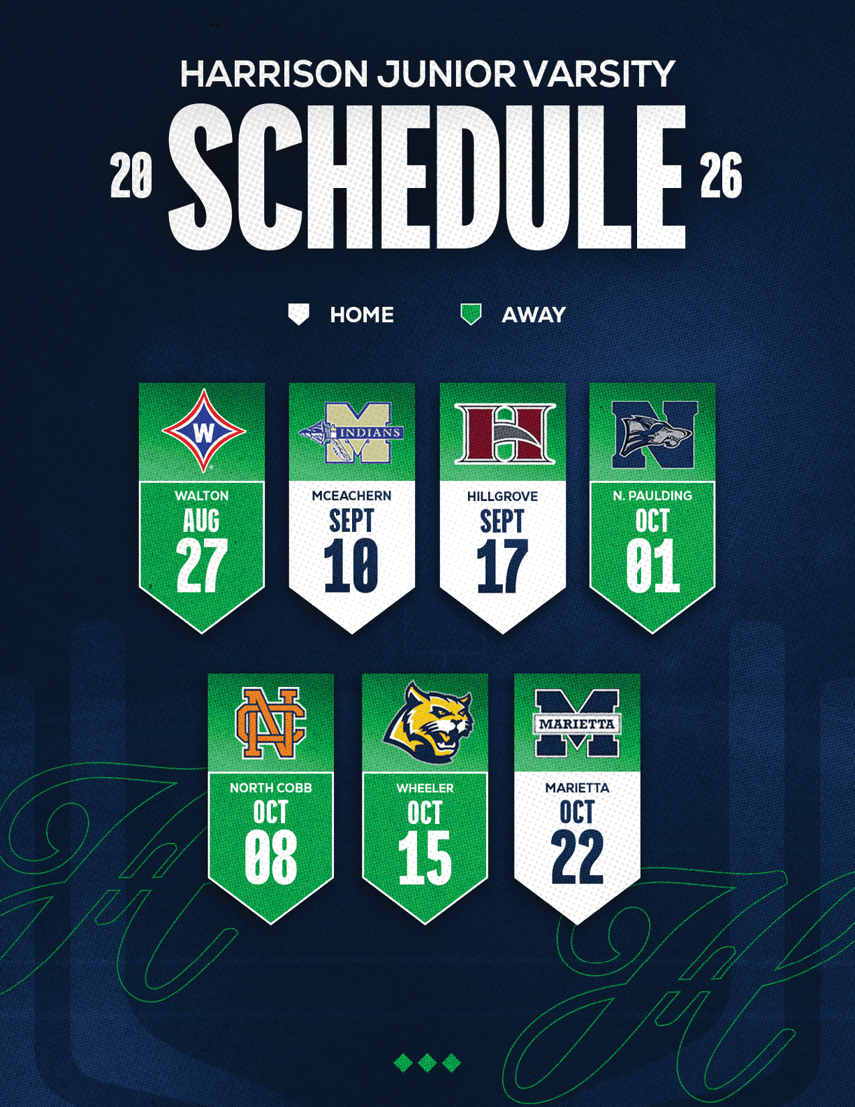 A football schedule for the 2014 season. Description generated by AI